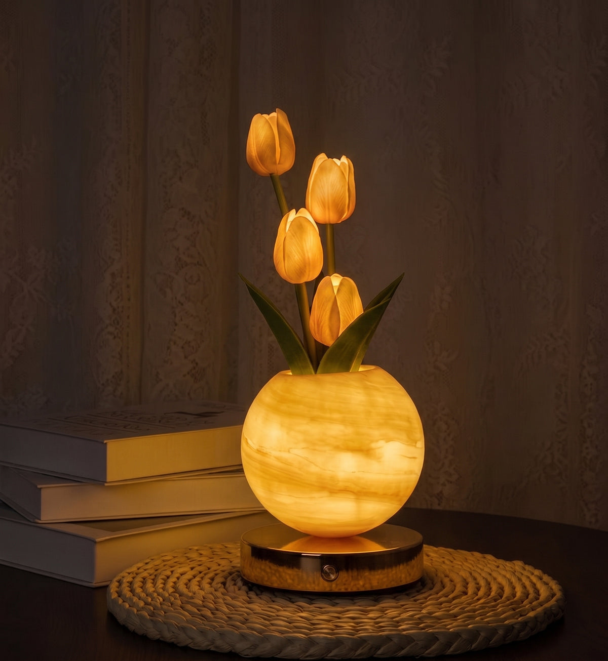 LED Tulip Planet Night Light Bedroom Decorative Table Lamp