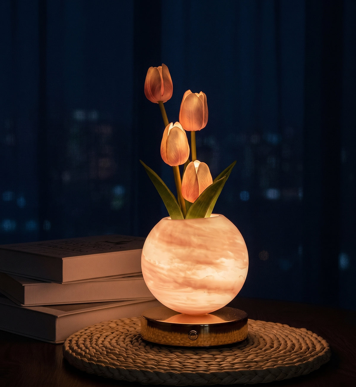 LED Tulip Planet Night Light Bedroom Decorative Table Lamp