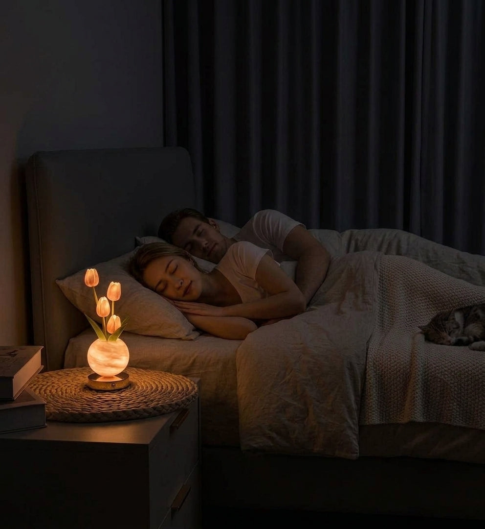LED Tulip Planet Night Light Bedroom Decorative Table Lamp