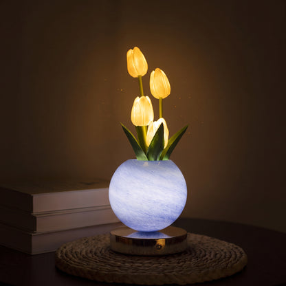 LED Tulip Planet Night Light Bedroom Decorative Table Lamp