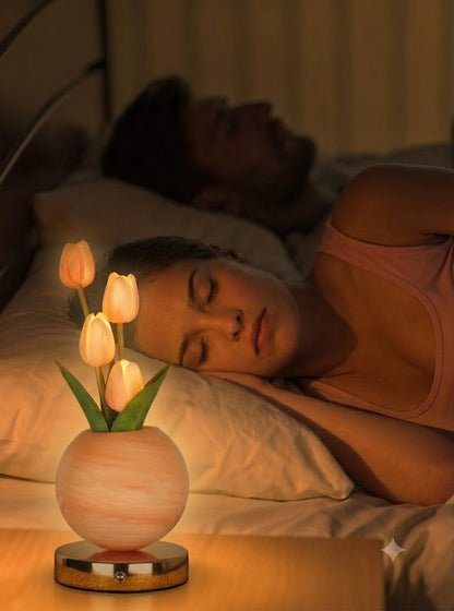 LED Tulip Planet Night Light Bedroom Decorative Table Lamp